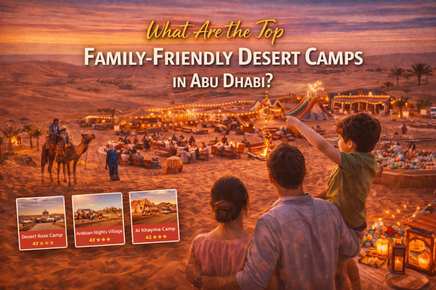 Family gathering at a Sparkling Sandset camp