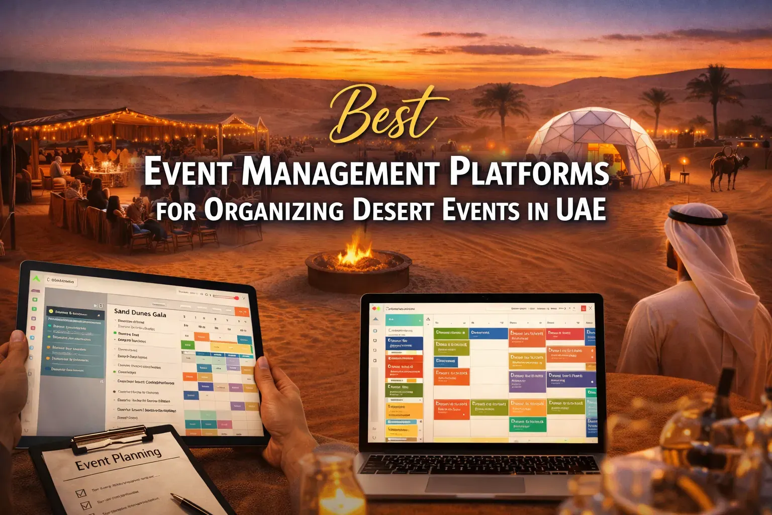 The Tools Worth Using to Run a Desert Event - Sparkling Sandset journal, Abu Dhabi