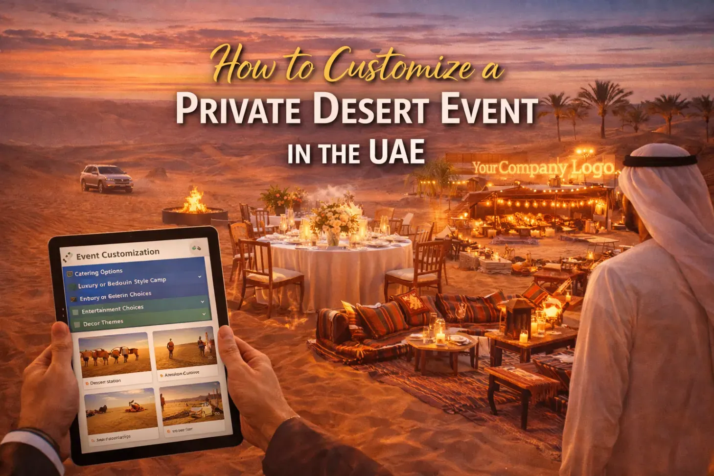Briefing a Private Desert Event: What We Need From You - Sparkling Sandset journal, Abu Dhabi