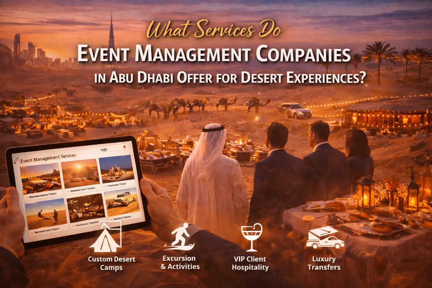 What a Desert Event Company Actually Handles - Sparkling Sandset journal, Abu Dhabi