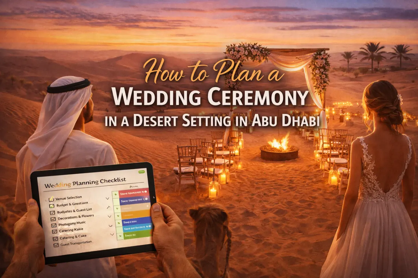 Planning a Desert Wedding Ceremony in Abu Dhabi - Sparkling Sandset journal, Abu Dhabi